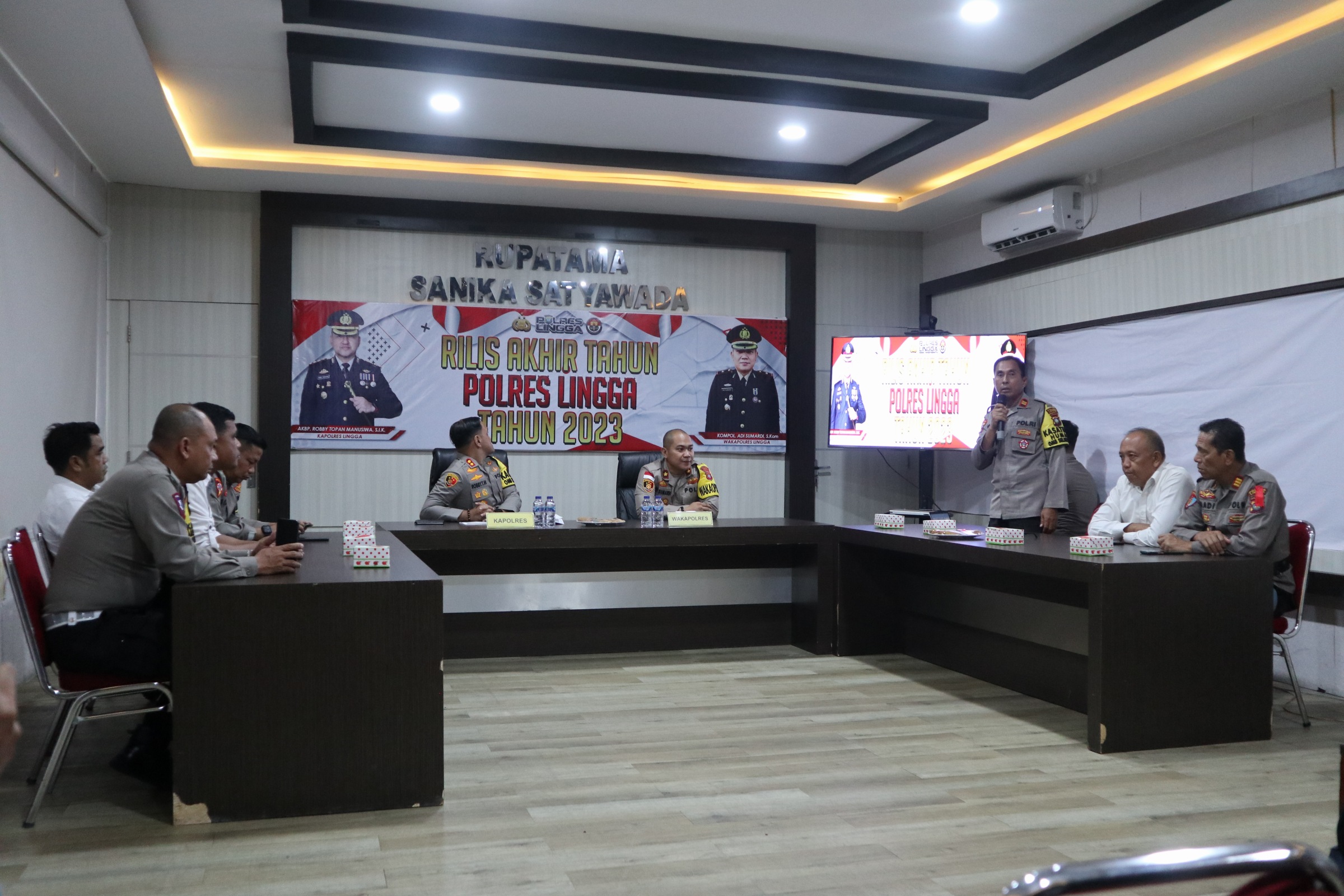 Polres Lingga Gelar Press Release Akhir Tahun 2023