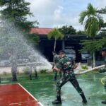 Lanal Ranai Gelar Latihan Peran Penanggulangan Kebakaran (PEK)