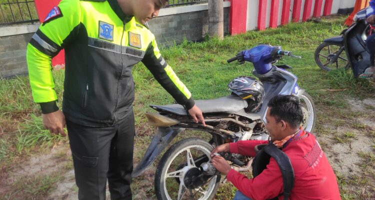 Satlantas Polres Lingga Tertibkan Knalpot Brong