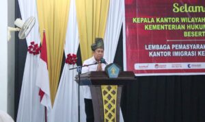 Kepala Wilayah dan Pimpinan Tinggi Pratama, Kementrian Hukum dan Ham (Kemenkumham) Kepri berserta rombongan laksanakan kunjungan kerja (Kunker) ke Kabupaten Lingga