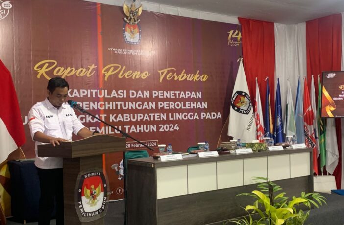 KPU Lingga Gelar Rapat Pleno Terbuka Hasil Penghitungan Suara Tingkat Kabupaten