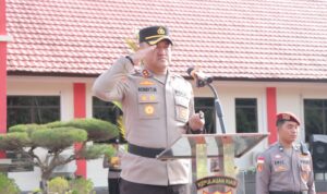 Kapolres Lingga Pimpin Upacara Sertijab dan Pelantikan Pejabat Utama Polres Lingga