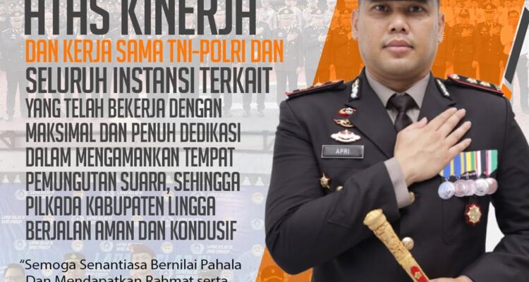 Kapolres Lingga Apresiasi Seluruh Pihak yang Berkontribusi dalam Pengamanan Pilkada Serentak 2024