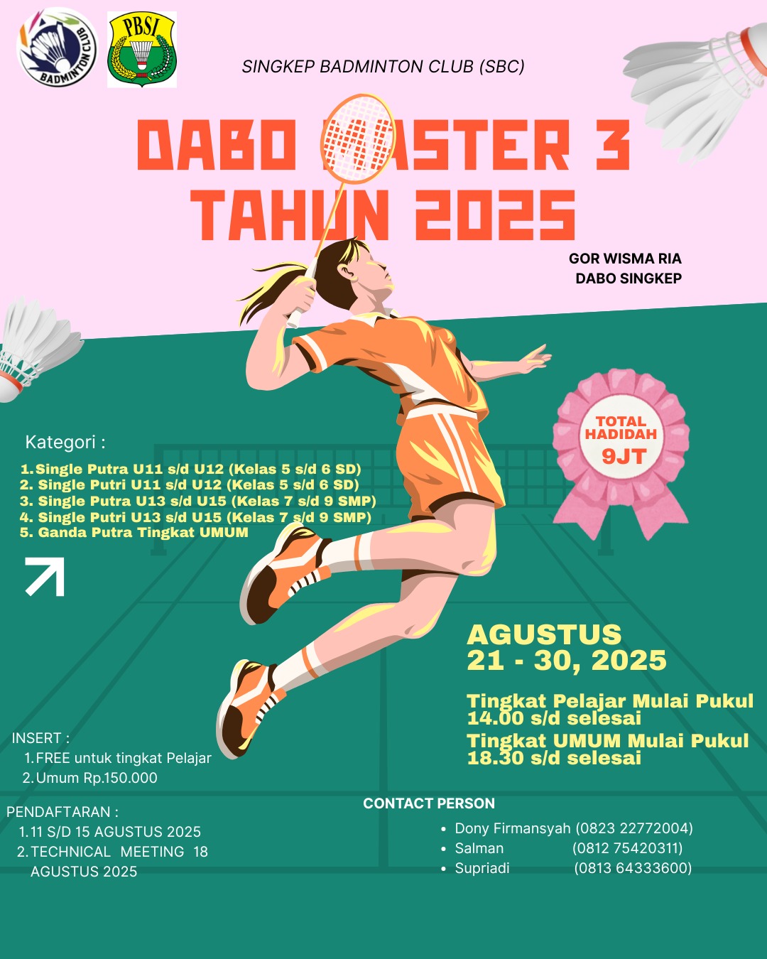 SBC Gelar Turnamen Dabo Master 3 Mulai 21 Agustus 2025