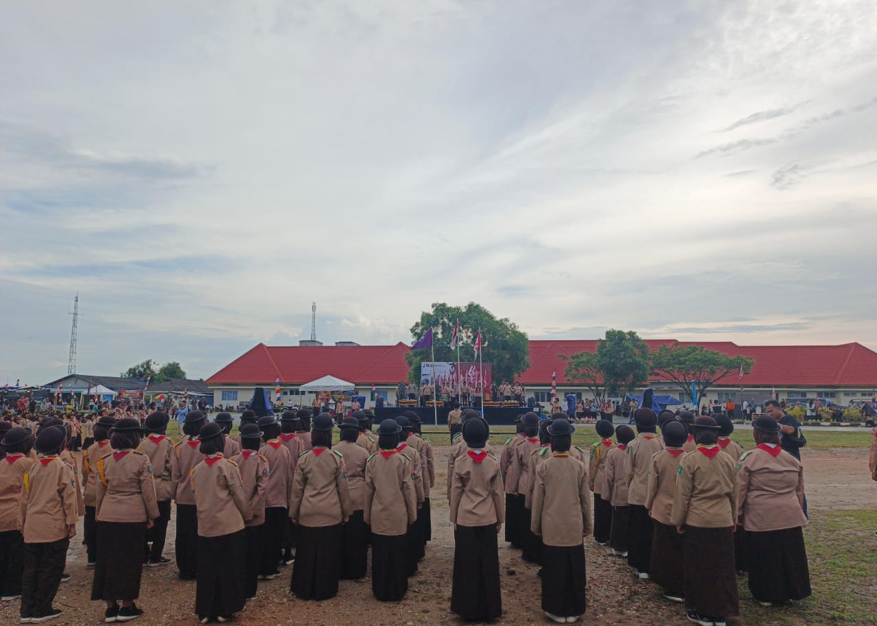 Kwarcab Lingga Gelar Upacara dan Kemsar Peringati Hari Pramuka