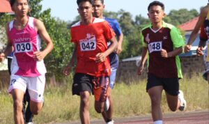 Kejuaraan Daerah (Kejurda) Atletik Pelajar Kabupaten Lingga yang berlangsung di lintasan atletik Desa Lanjut,