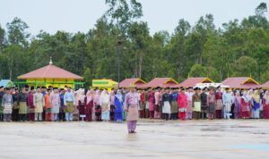Upacara peringatan hari jadi Kabupaten Lingga ke-22 tahun 2025. F. Redaksi