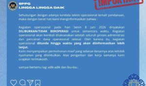 SPPG Lingga Lingga Daik di Bawah Yayasan Pasundan Bakti Pertiwi Hentikan Sementara Operasional | f. Redaksi